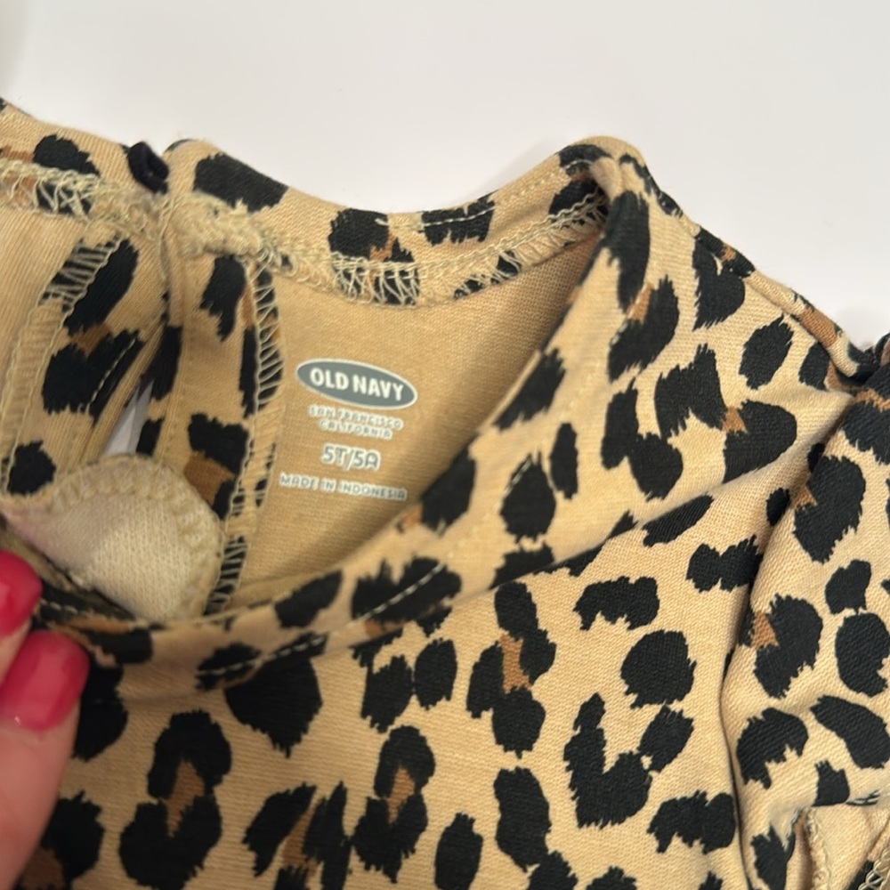 Old Navy Leopard Print Kids Dress - Picture 2 of 7